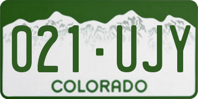 CO license plate 021UJY