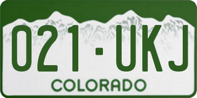 CO license plate 021UKJ