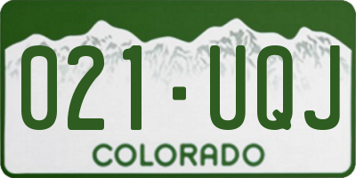 CO license plate 021UQJ
