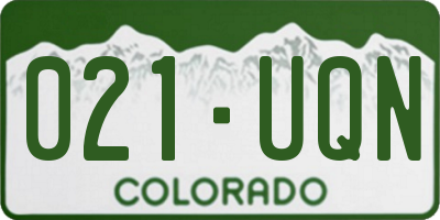 CO license plate 021UQN