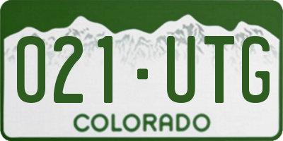 CO license plate 021UTG