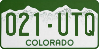 CO license plate 021UTQ