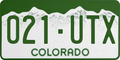 CO license plate 021UTX