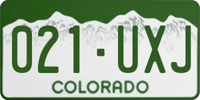CO license plate 021UXJ