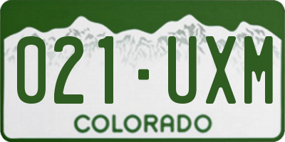 CO license plate 021UXM