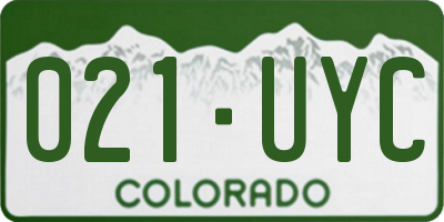 CO license plate 021UYC