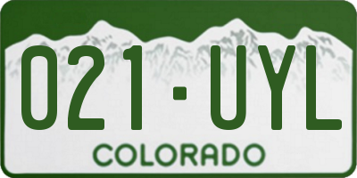 CO license plate 021UYL