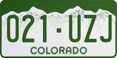 CO license plate 021UZJ