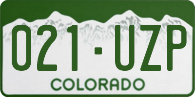 CO license plate 021UZP