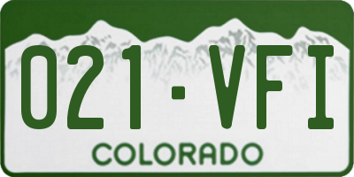 CO license plate 021VFI