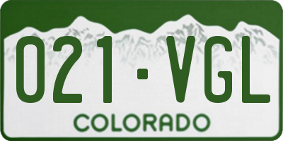 CO license plate 021VGL