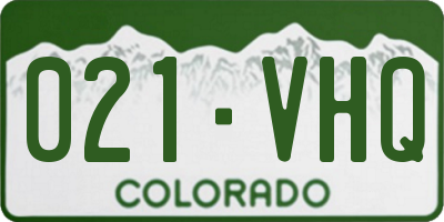 CO license plate 021VHQ