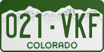 CO license plate 021VKF