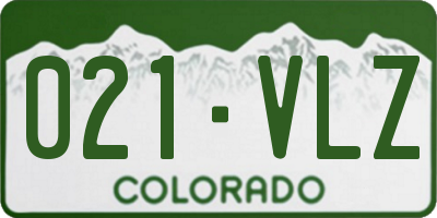 CO license plate 021VLZ
