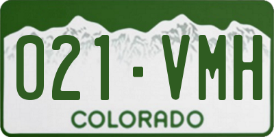 CO license plate 021VMH