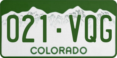 CO license plate 021VQG