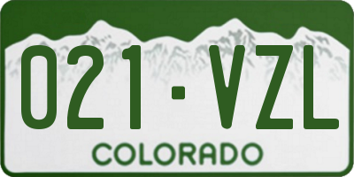 CO license plate 021VZL