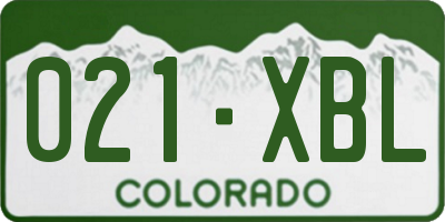 CO license plate 021XBL