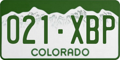 CO license plate 021XBP