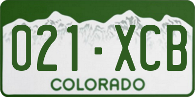 CO license plate 021XCB