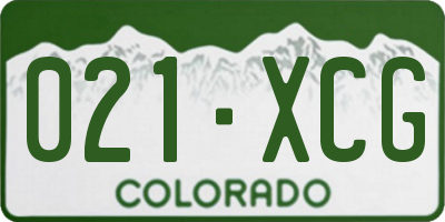 CO license plate 021XCG