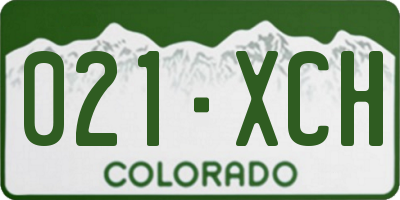 CO license plate 021XCH