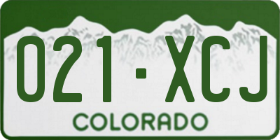 CO license plate 021XCJ