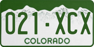 CO license plate 021XCX