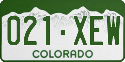 CO license plate 021XEW