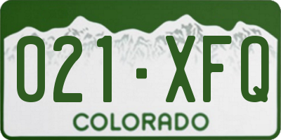 CO license plate 021XFQ