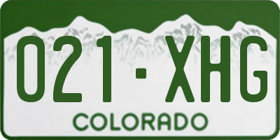 CO license plate 021XHG