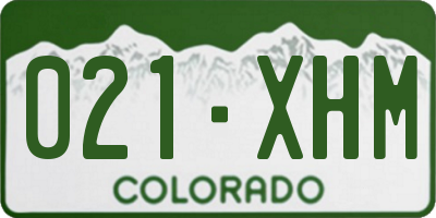 CO license plate 021XHM