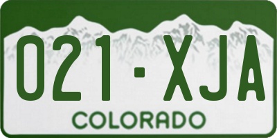 CO license plate 021XJA