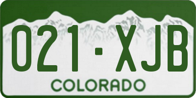 CO license plate 021XJB