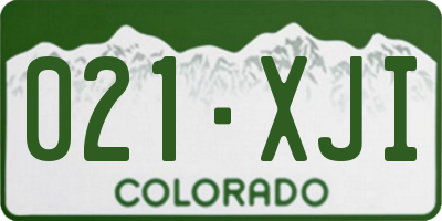 CO license plate 021XJI