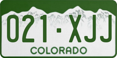 CO license plate 021XJJ