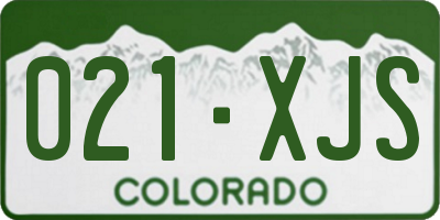 CO license plate 021XJS