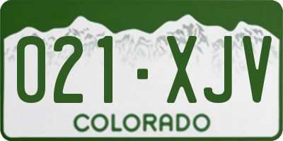 CO license plate 021XJV