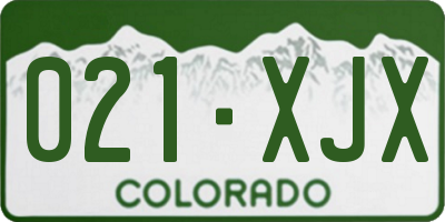 CO license plate 021XJX