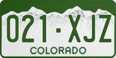 CO license plate 021XJZ