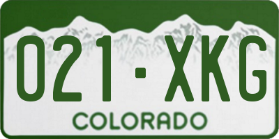 CO license plate 021XKG