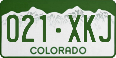 CO license plate 021XKJ