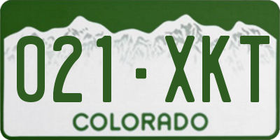 CO license plate 021XKT