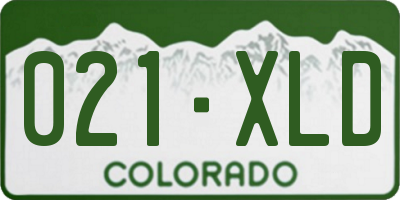CO license plate 021XLD