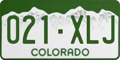 CO license plate 021XLJ