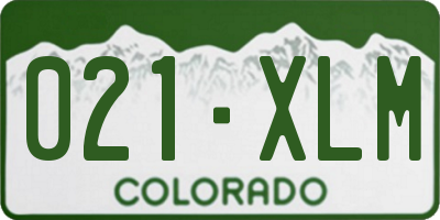 CO license plate 021XLM