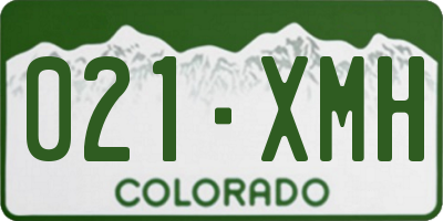 CO license plate 021XMH