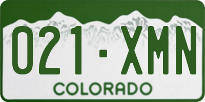 CO license plate 021XMN