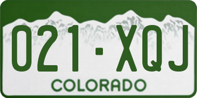 CO license plate 021XQJ