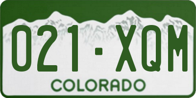 CO license plate 021XQM